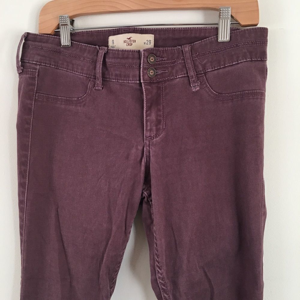 Hollister Crop Purple Plum Jeans Pant | Size 9/29